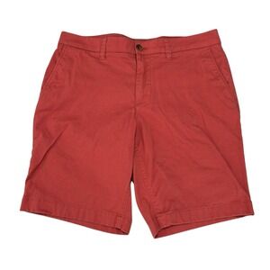 HAWKER RYE Men's Chino‎ Flat Front Shorts Orange Red Size 32 x 9